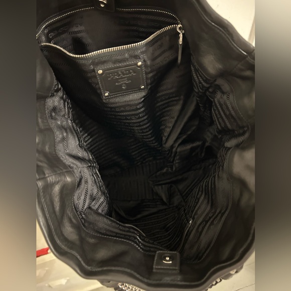 PRADA - RARE Limited Edition Canvas and Leather Handbag - Picture 5 of 9